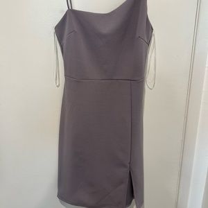 Lilac asymmetrical bodycon club dress